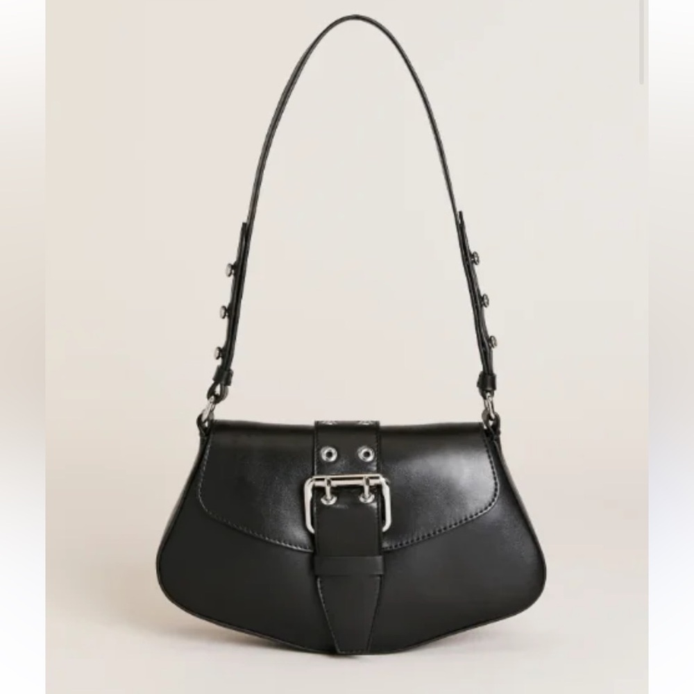 NWT Reformation Rafaella Black Real Leather Shoulder Bag